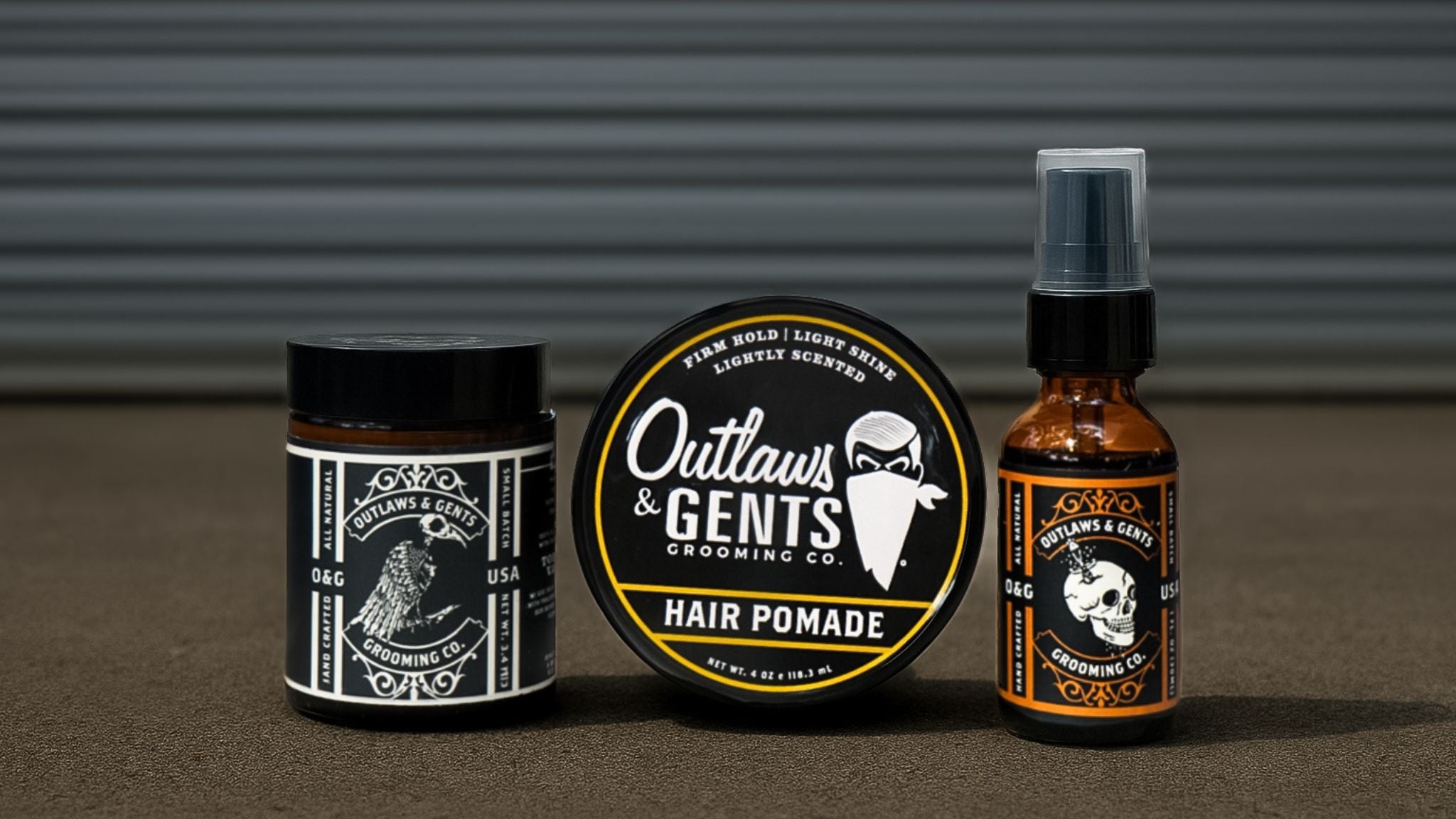 Outlaws and Gents hair pomade, beard oil, and beard butter