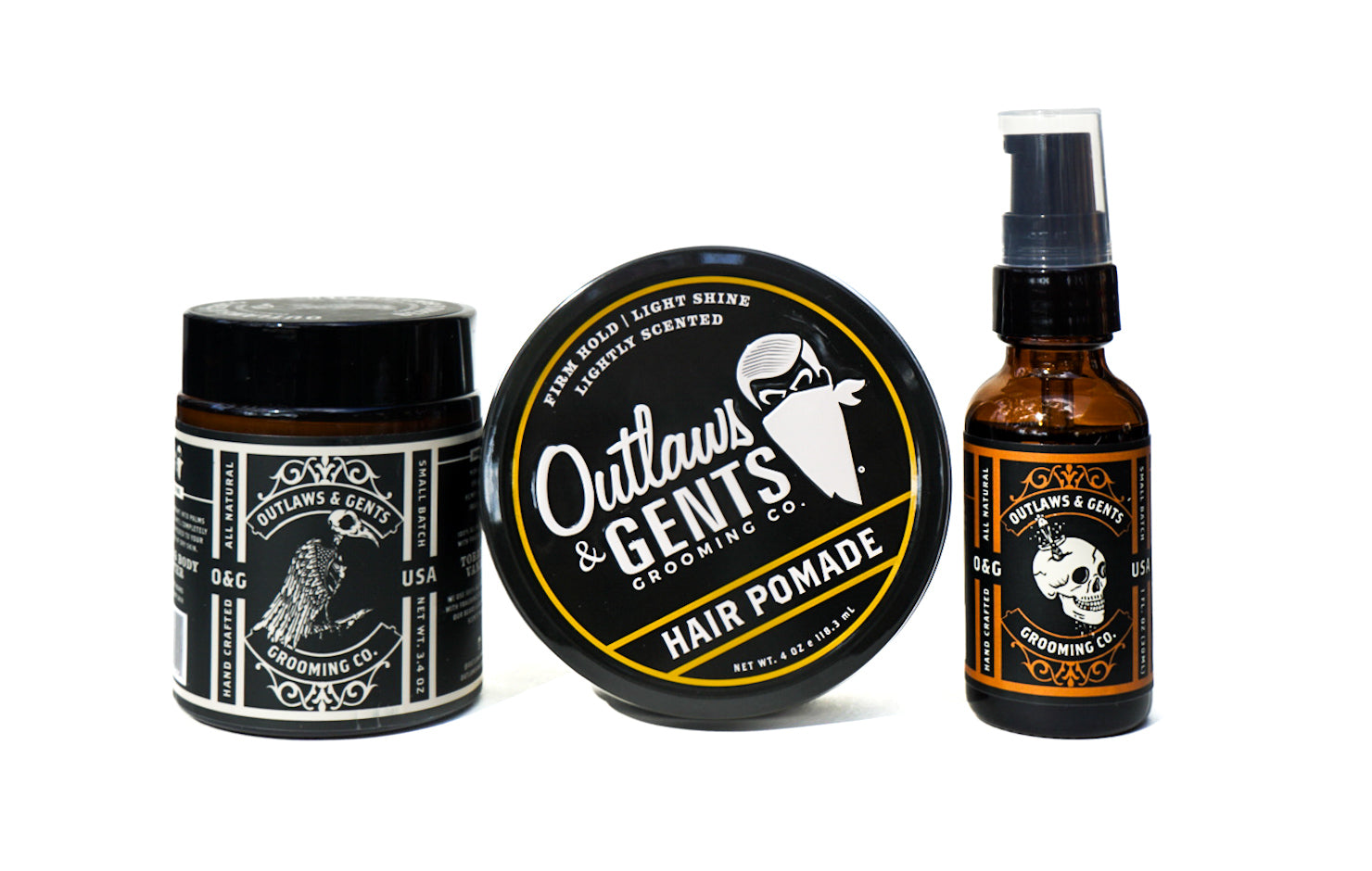 Outlaws and Gents beard and body butter, beard balm and grooming oil