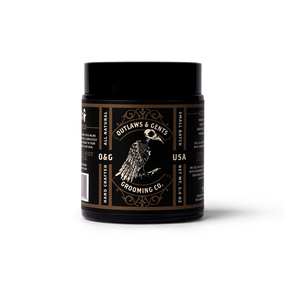 Outlaws and Gents cedar and leather beard and body butter