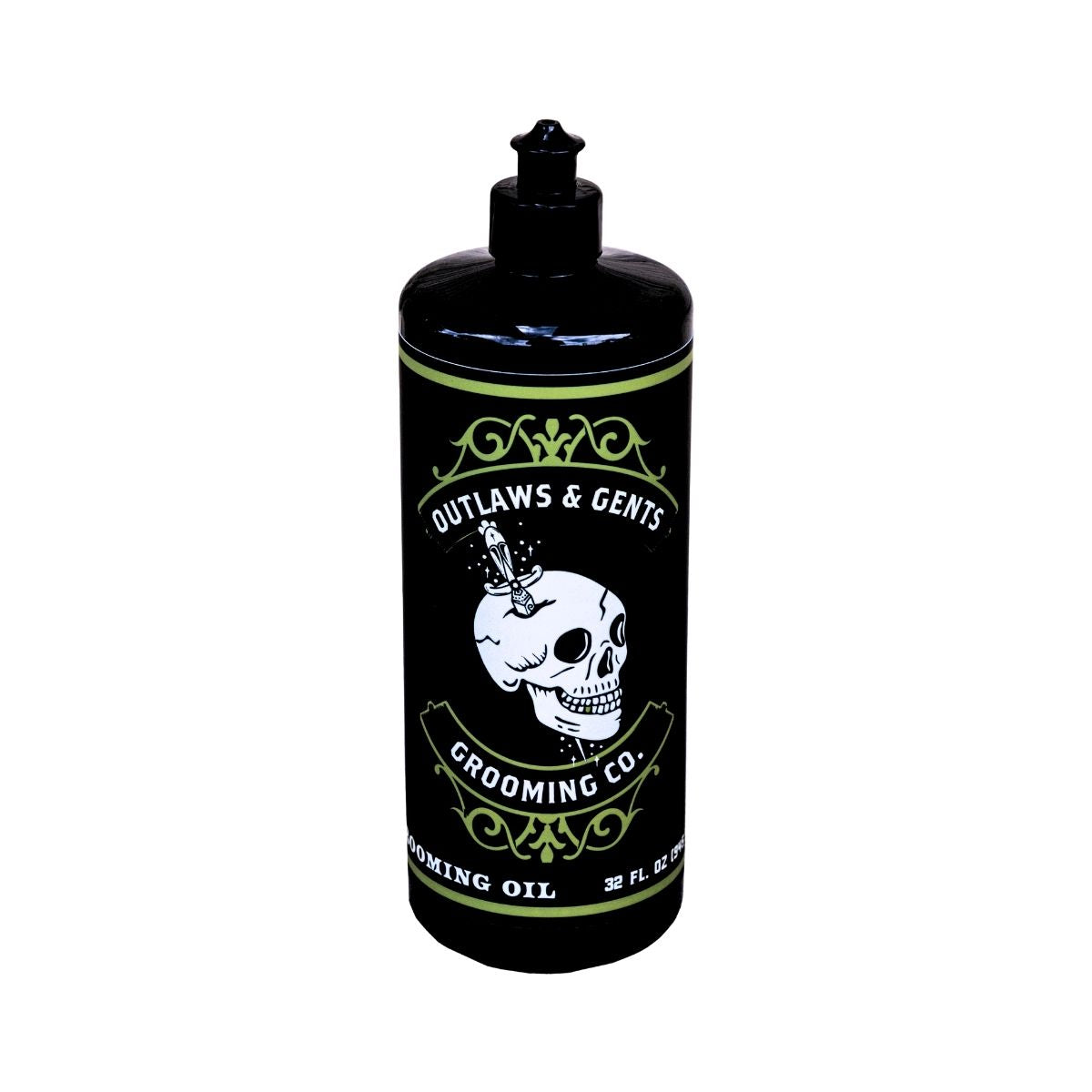 Professional barber size liter of Outlaws and Gents pine and cedar beard oil