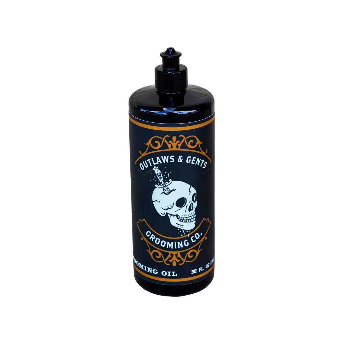 Professional barber size liter of Outlaws and Gents orange and vanilla beard oil