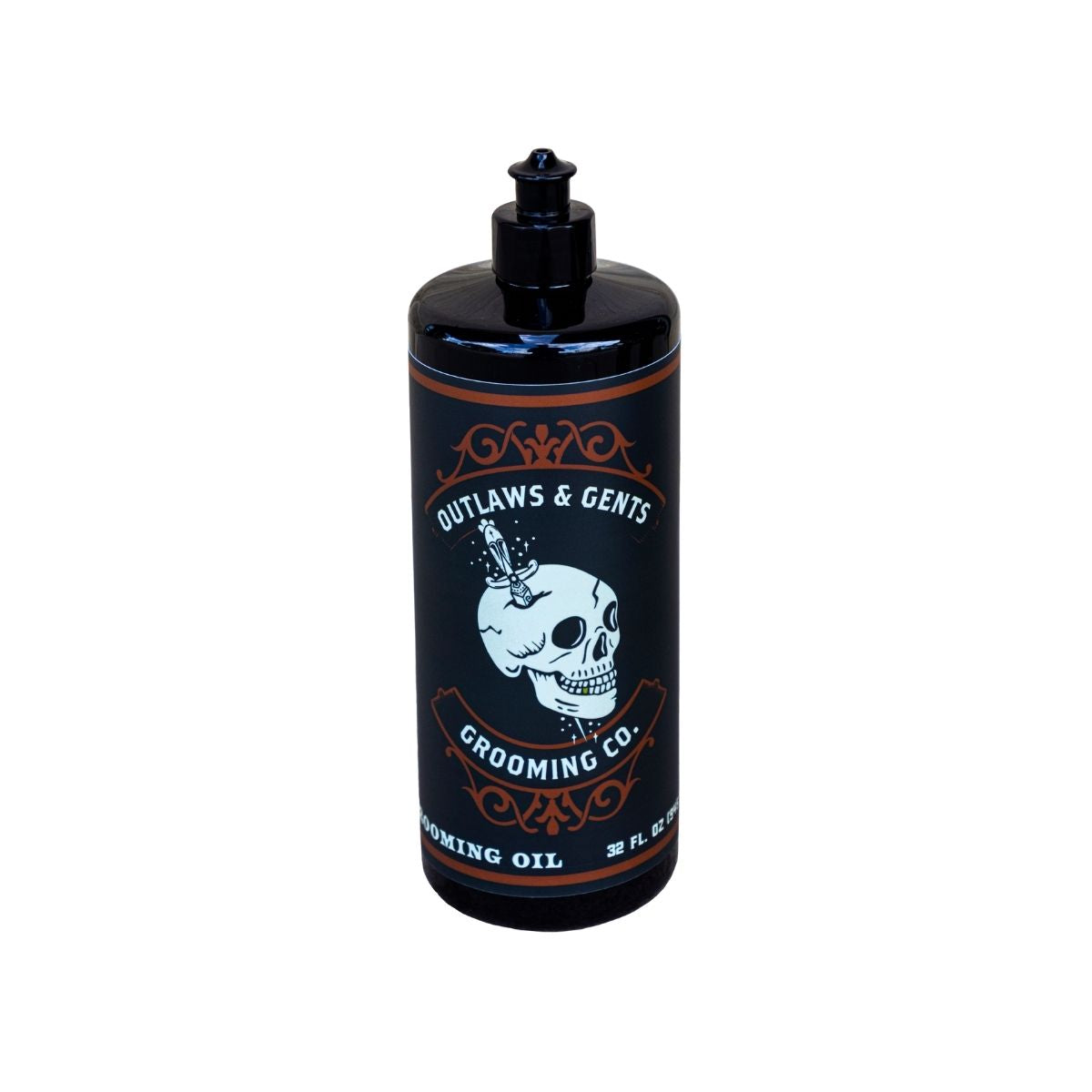 Professional barber size liter of Outlaws and Gents clove and orange beard oil