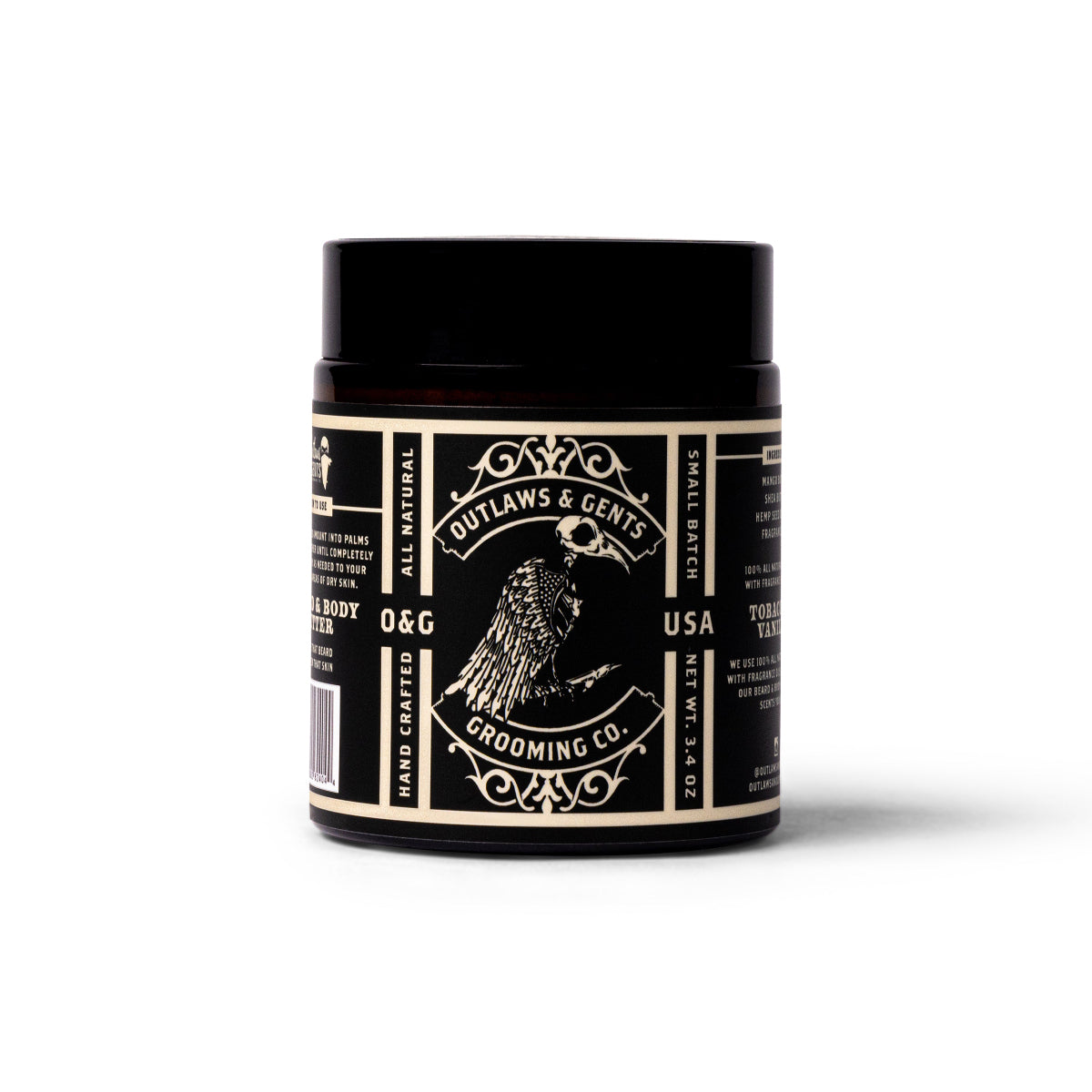 Outlaws and Gents tobacco and vanilla beard and body butter